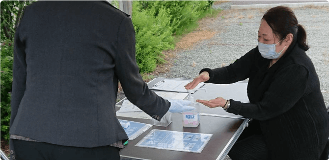 アルコール消毒・マスク着用マスク着用